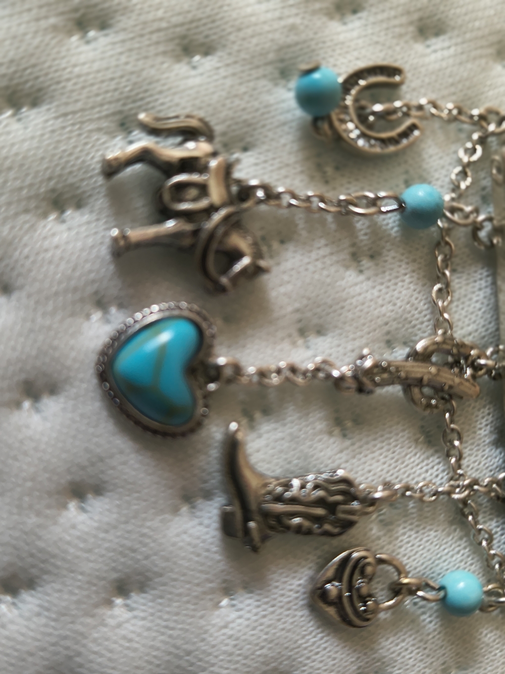 Wrangler Silver Western Charm Brooch with Turquoise Accents - Picture 6 of 6